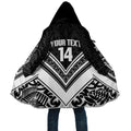 New Zealand Silver Fern Rugby Custom Cloak Go Wheel Kiwi Maori Pattern