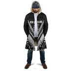 New Zealand Silver Fern Rugby Custom Cloak Go Wheel Kiwi Maori Pattern