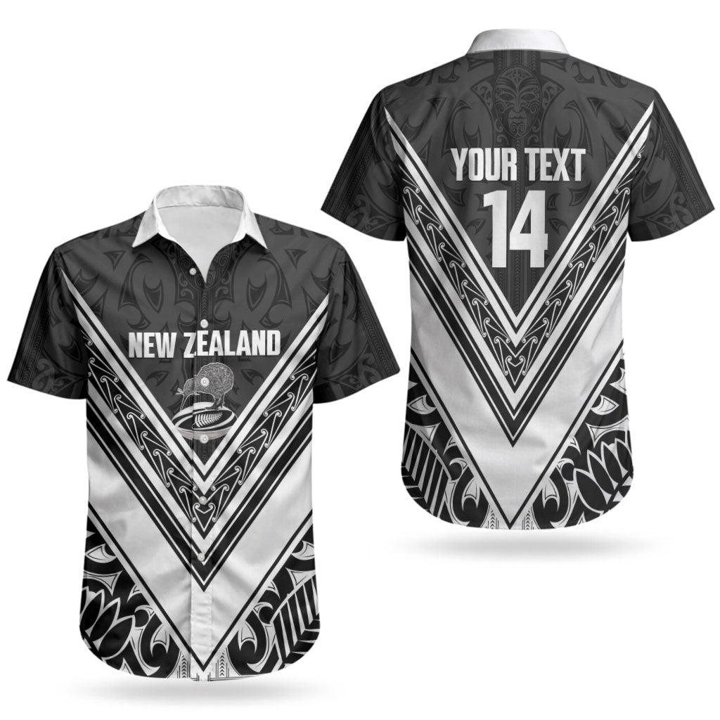 New Zealand Silver Fern Rugby Custom Couples Matching Long Sleeve Bodycon Dress and Hawaiian Shirt Go Wheel Kiwi Maori Pattern
