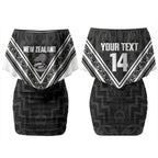 New Zealand Silver Fern Rugby Custom Couples Matching Off Shoulder Short Dress and Hawaiian Shirt Go Wheel Kiwi Maori Pattern
