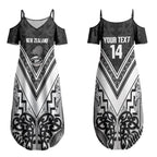 New Zealand Silver Fern Rugby Custom Couples Matching Summer Maxi Dress and Hawaiian Shirt Go Wheel Kiwi Maori Pattern