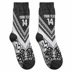 New Zealand Silver Fern Rugby Custom Crew Socks Go Wheel Kiwi Maori Pattern