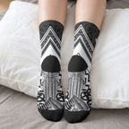 New Zealand Silver Fern Rugby Custom Crew Socks Go Wheel Kiwi Maori Pattern