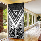 New Zealand Silver Fern Rugby Custom Door Cover Go Wheel Kiwi Maori Pattern