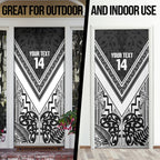New Zealand Silver Fern Rugby Custom Door Cover Go Wheel Kiwi Maori Pattern