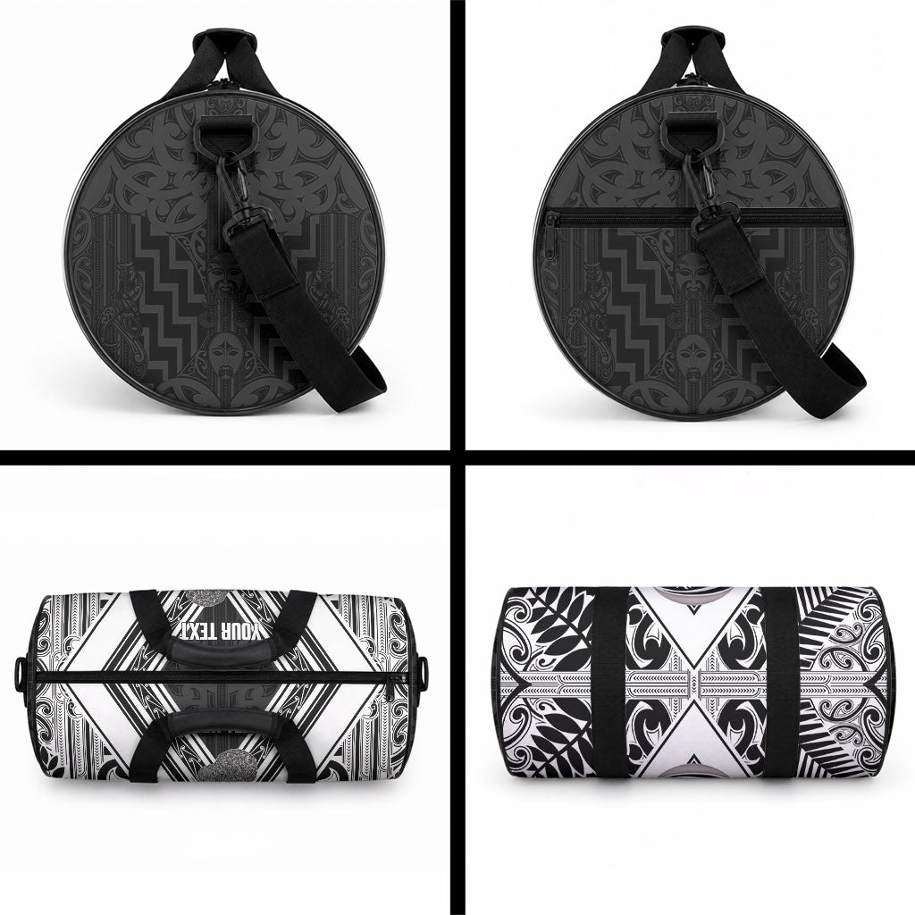 New Zealand Silver Fern Rugby Custom Duffle Bag Go Wheel Kiwi Maori Pattern