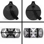 New Zealand Silver Fern Rugby Custom Duffle Bag Go Wheel Kiwi Maori Pattern