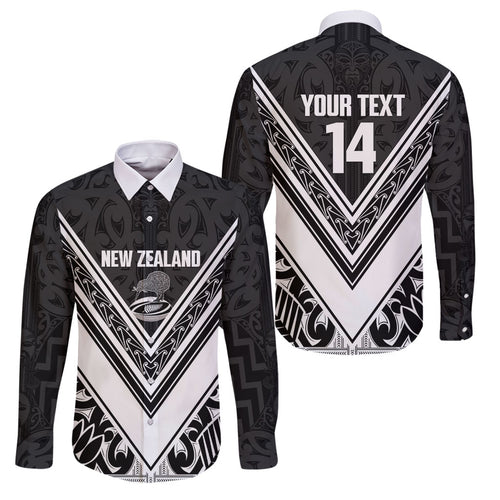 New Zealand Silver Fern Rugby Custom Family Matching Puletasi and Hawaiian Shirt Go Wheel Kiwi Maori Pattern