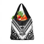 New Zealand Silver Fern Rugby Custom Grocery Bag Go Wheel Kiwi Maori Pattern