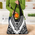 New Zealand Silver Fern Rugby Custom Grocery Bag Go Wheel Kiwi Maori Pattern
