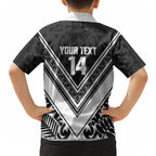 New Zealand Silver Fern Rugby Custom Hawaiian Shirt Go Wheel Kiwi Maori Pattern