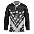 New Zealand Silver Fern Rugby Custom Hockey Jersey Go Wheel Kiwi Maori Pattern