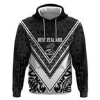 New Zealand Silver Fern Rugby Custom Hoodie Go Wheel Kiwi Maori Pattern