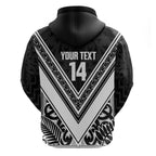 New Zealand Silver Fern Rugby Custom Hoodie Go Wheel Kiwi Maori Pattern