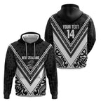 New Zealand Silver Fern Rugby Custom Hoodie Go Wheel Kiwi Maori Pattern