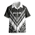 New Zealand Silver Fern Rugby Custom Kid Hawaiian Shirt Go Wheel Kiwi Maori Pattern