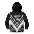 New Zealand Silver Fern Rugby Custom Kid Hoodie Go Wheel Kiwi Maori Pattern