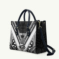 New Zealand Silver Fern Rugby Custom Leather Bag Go Wheel Kiwi Maori Pattern
