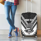 New Zealand Silver Fern Rugby Custom Luggage Cover Go Wheel Kiwi Maori Pattern