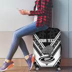 New Zealand Silver Fern Rugby Custom Luggage Cover Go Wheel Kiwi Maori Pattern
