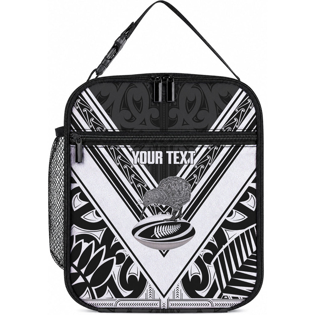 New Zealand Silver Fern Rugby Custom Lunch Bag Go Wheel Kiwi Maori Pattern