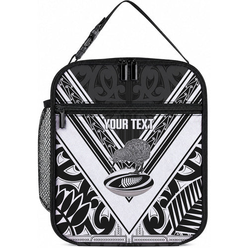 New Zealand Silver Fern Rugby Custom Lunch Bag Go Wheel Kiwi Maori Pattern