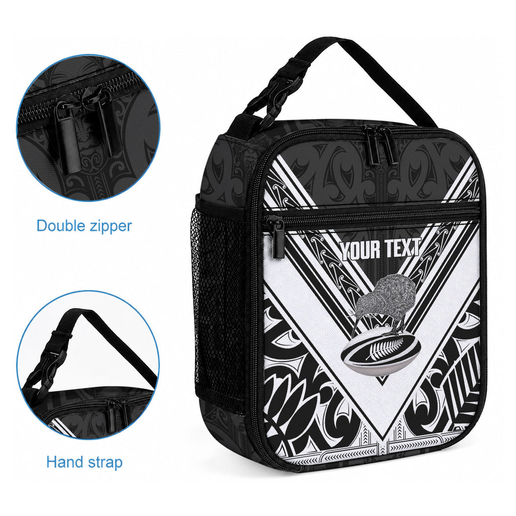 New Zealand Silver Fern Rugby Custom Lunch Bag Go Wheel Kiwi Maori Pattern