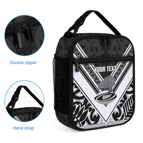 New Zealand Silver Fern Rugby Custom Lunch Bag Go Wheel Kiwi Maori Pattern