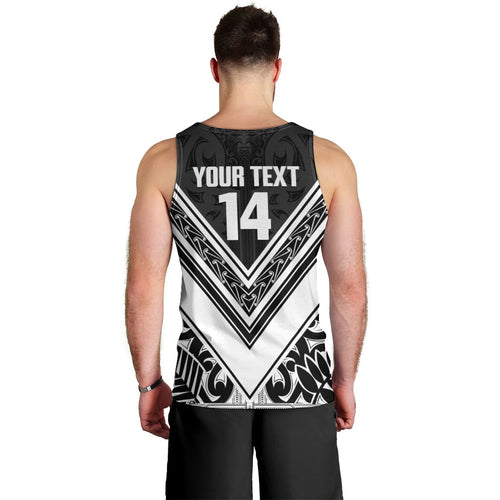 New Zealand Silver Fern Rugby Custom Men Tank Top Go Wheel Kiwi Maori Pattern