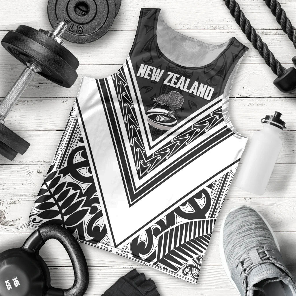 New Zealand Silver Fern Rugby Custom Men Tank Top Go Wheel Kiwi Maori Pattern
