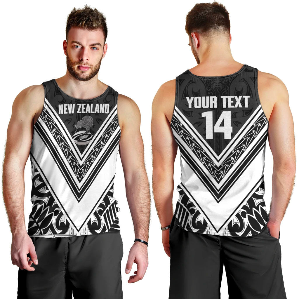 New Zealand Silver Fern Rugby Custom Men Tank Top Go Wheel Kiwi Maori Pattern