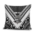 New Zealand Silver Fern Rugby Custom Pillow Cover Go Wheel Kiwi Maori Pattern