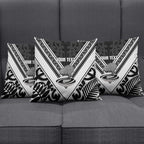 New Zealand Silver Fern Rugby Custom Pillow Cover Go Wheel Kiwi Maori Pattern