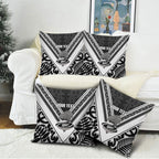 New Zealand Silver Fern Rugby Custom Pillow Cover Go Wheel Kiwi Maori Pattern