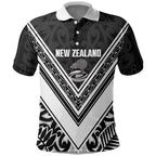 New Zealand Silver Fern Rugby Custom Polo Shirt Go Wheel Kiwi Maori Pattern