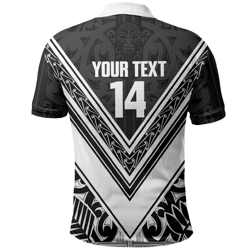 New Zealand Silver Fern Rugby Custom Polo Shirt Go Wheel Kiwi Maori Pattern