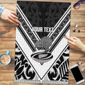 New Zealand Silver Fern Rugby Custom Puzzle Go Wheel Kiwi Maori Pattern