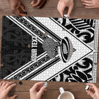 New Zealand Silver Fern Rugby Custom Puzzle Go Wheel Kiwi Maori Pattern