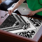 New Zealand Silver Fern Rugby Custom Puzzle Go Wheel Kiwi Maori Pattern