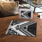 New Zealand Silver Fern Rugby Custom Puzzle Go Wheel Kiwi Maori Pattern
