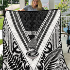 New Zealand Silver Fern Rugby Custom Quilt Go Wheel Kiwi Maori Pattern