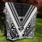 New Zealand Silver Fern Rugby Custom Quilt Go Wheel Kiwi Maori Pattern