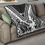 New Zealand Silver Fern Rugby Custom Quilt Go Wheel Kiwi Maori Pattern