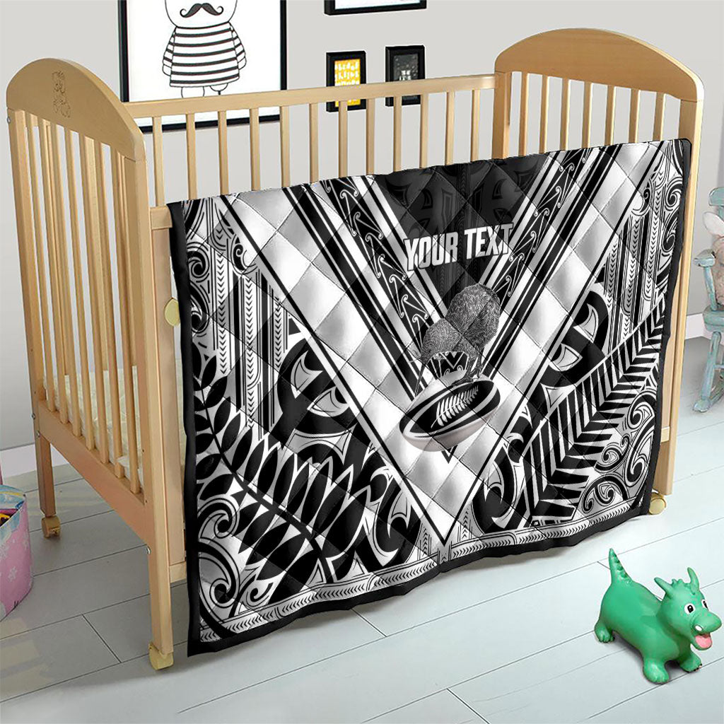 New Zealand Silver Fern Rugby Custom Quilt Go Wheel Kiwi Maori Pattern