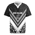 New Zealand Silver Fern Rugby Custom Rugby Jersey Go Wheel Kiwi Maori Pattern