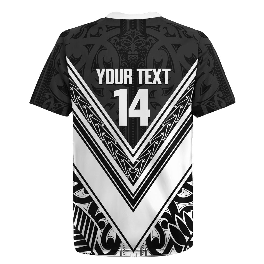 New Zealand Silver Fern Rugby Custom Rugby Jersey Go Wheel Kiwi Maori Pattern