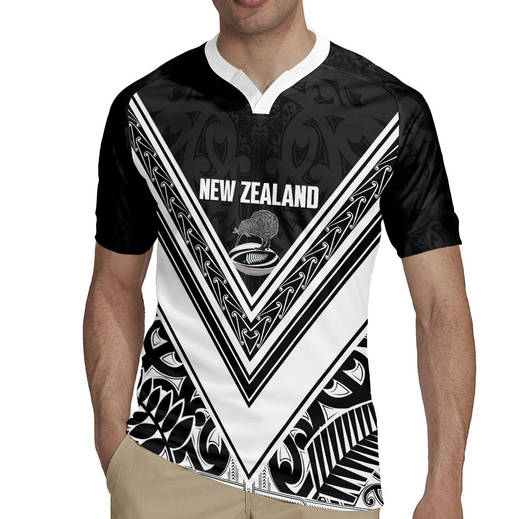 New Zealand Silver Fern Rugby Custom Rugby Jersey Go Wheel Kiwi Maori Pattern