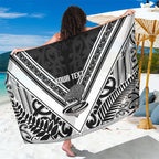 New Zealand Silver Fern Rugby Custom Sarong Go Wheel Kiwi Maori Pattern