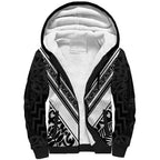 New Zealand Silver Fern Rugby Custom Sherpa Hoodie Go Wheel Kiwi Maori Pattern