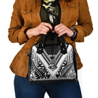 New Zealand Silver Fern Rugby Custom Shoulder Handbag Go Wheel Kiwi Maori Pattern